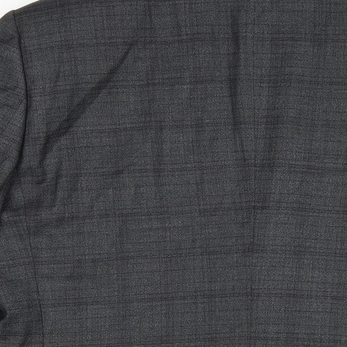 Burton Mens Grey Polyester Jacket Blazer Size 46 Regular