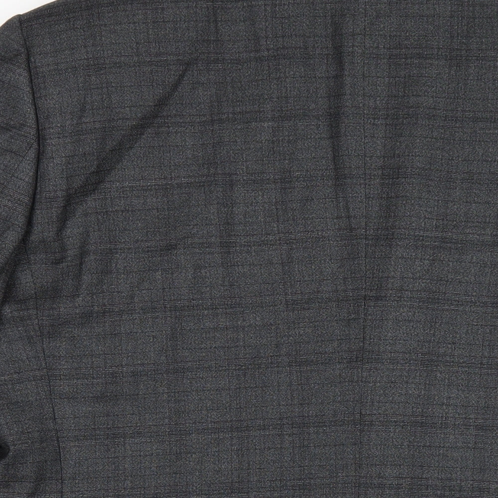 Burton Mens Grey Polyester Jacket Blazer Size 46 Regular