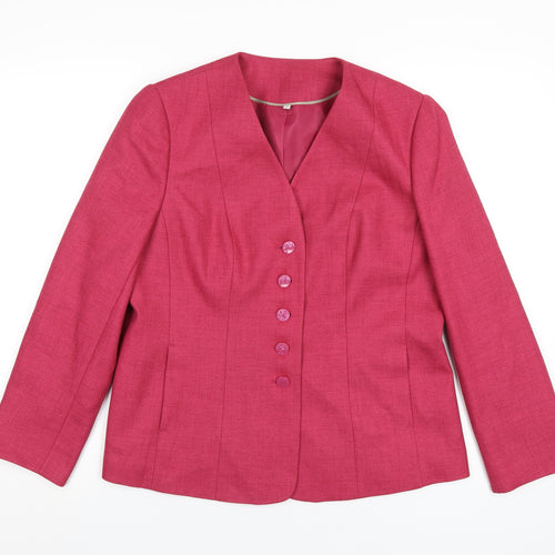 EWM Womens Pink Jacket Size 14 Button