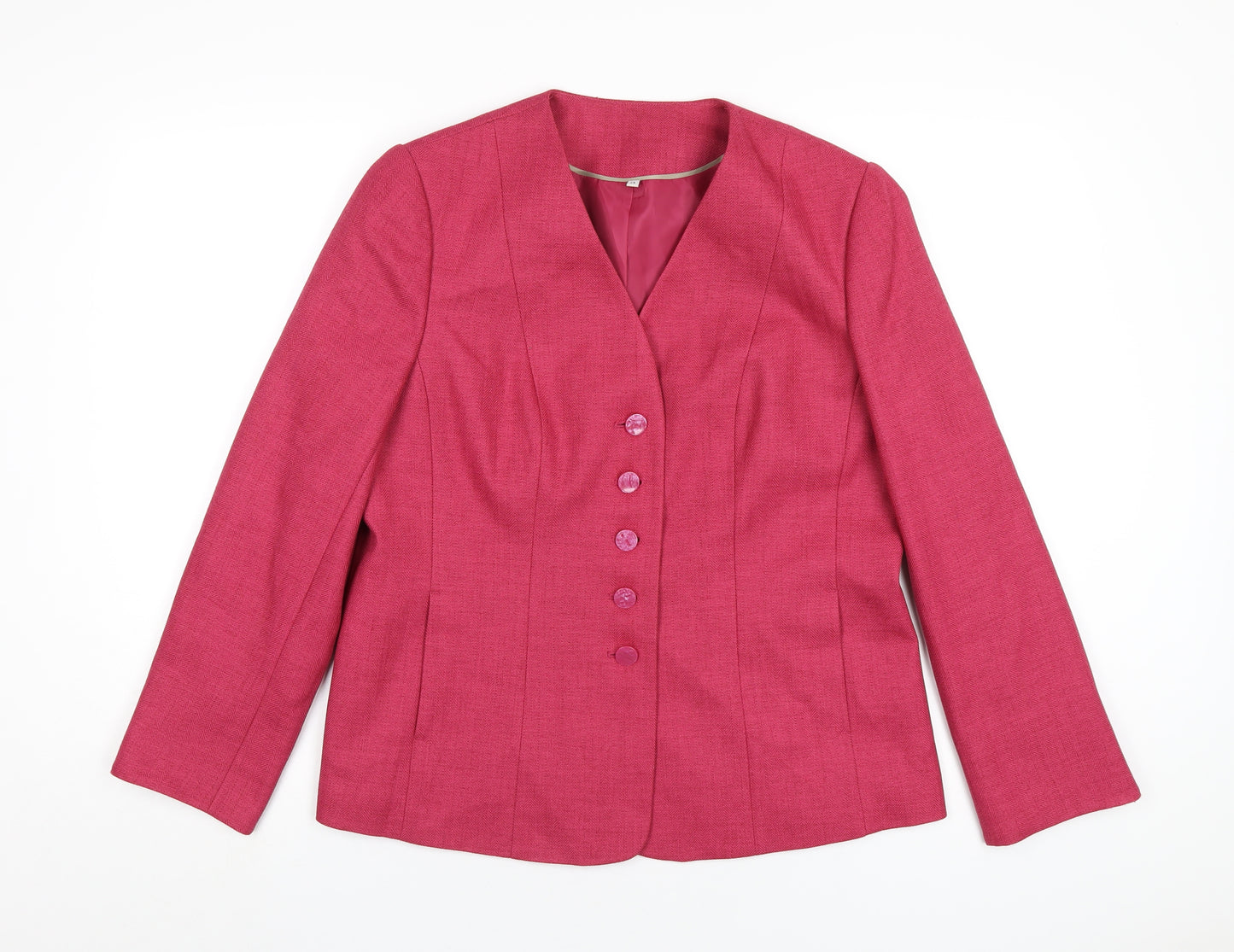 EWM Womens Pink Jacket Size 14 Button