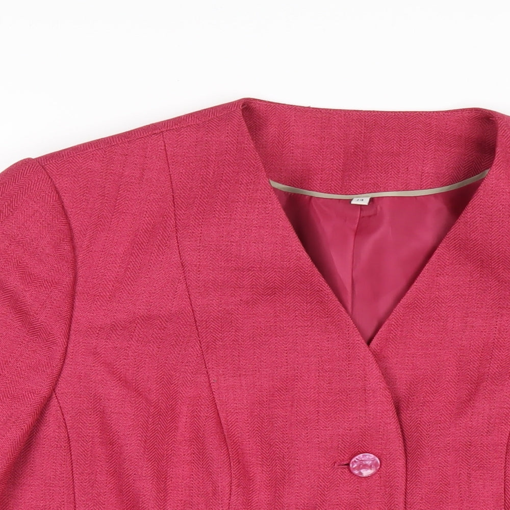 EWM Womens Pink Jacket Size 14 Button