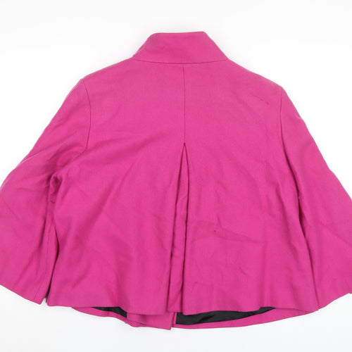 New Look Womens Pink Pea Coat Coat Size 18 Button