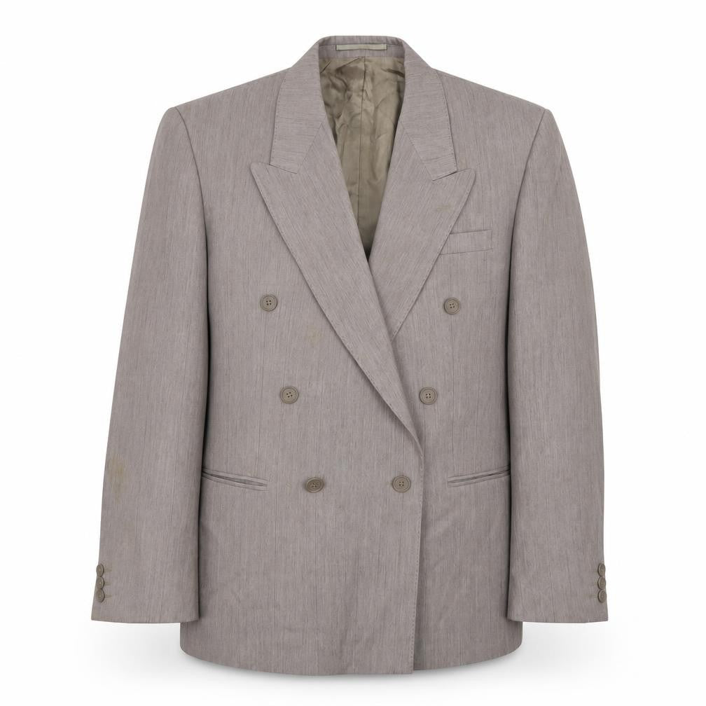 Front view of Hector James men’s beige wool jacket blazer, size 40, regular
