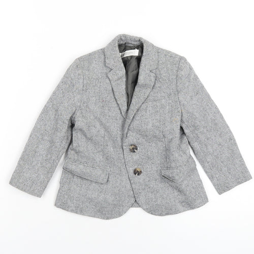 H&M Boys Grey Jacket Blazer Size 2-3 Years Button