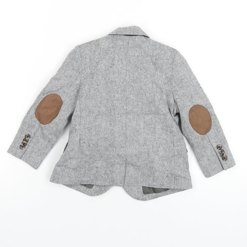 H&M Boys Grey Jacket Blazer Size 2-3 Years Button