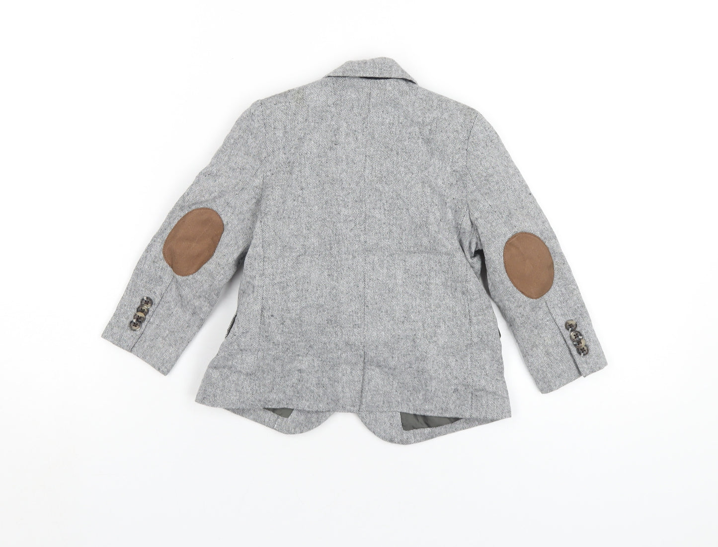 H&M Boys Grey Jacket Blazer Size 2-3 Years Button