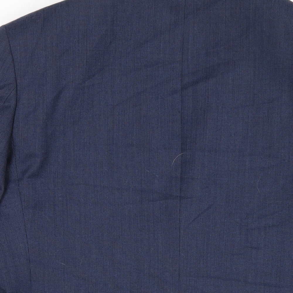 Ben Sherman Mens Blue Wool Jacket Blazer Size 40 Regular