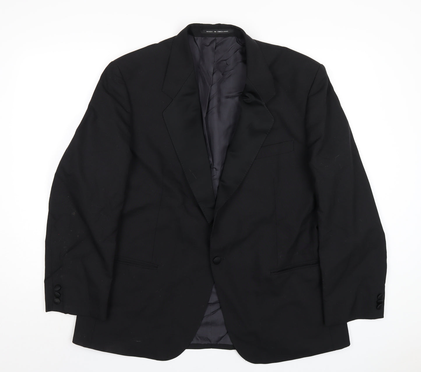 The Label Mens Black Wool Jacket Blazer Size 44 Regular