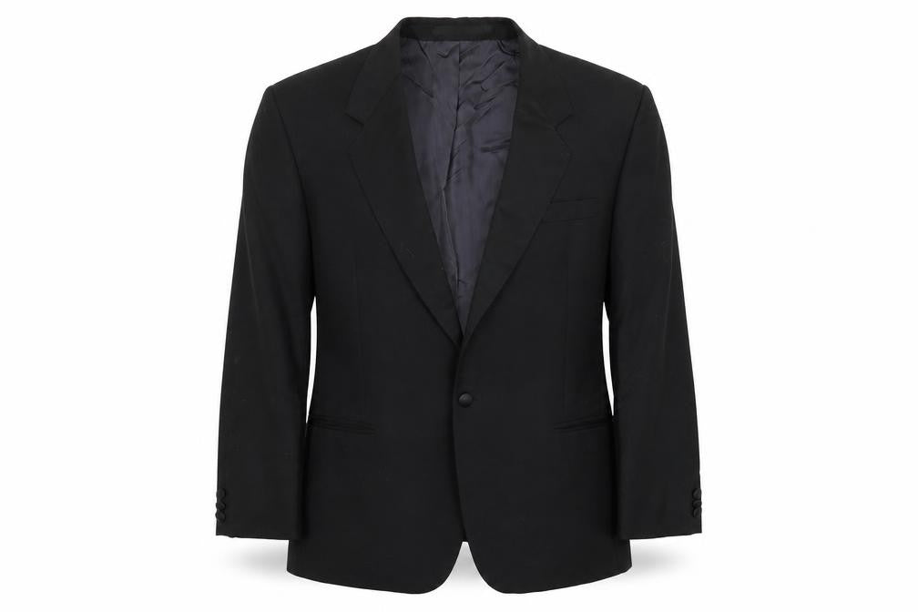 The Label Mens Black Wool Jacket Blazer Size 44 Regular
