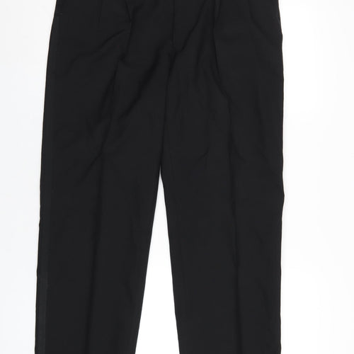 The Label Mens Black Polyester Tuxedo Suit Trousers Size 38 Regular