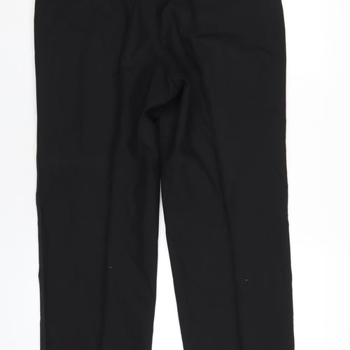 The Label Mens Black Polyester Tuxedo Suit Trousers Size 38 Regular