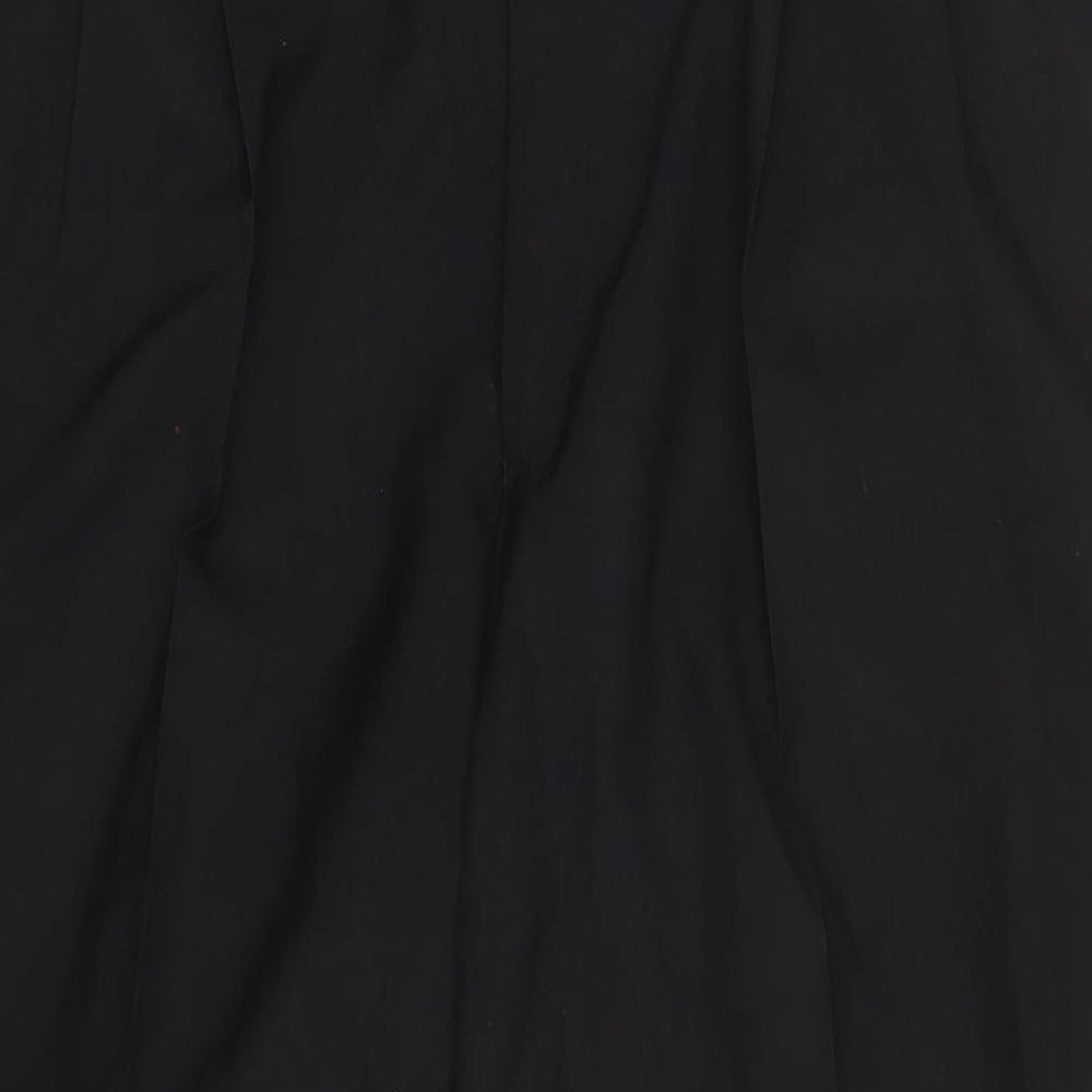 The Label Mens Black Polyester Tuxedo Suit Trousers Size 38 Regular