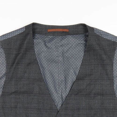 Burton Mens Grey Polyester Jacket Suit Waistcoat Size XL Regular