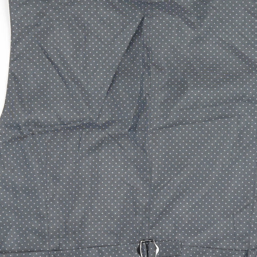 Burton Mens Grey Polyester Jacket Suit Waistcoat Size XL Regular