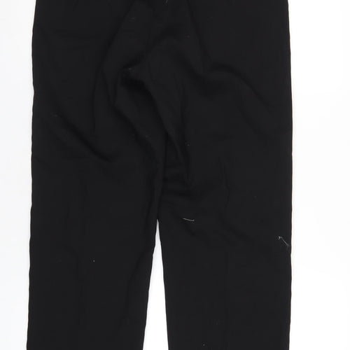 Moss Bros Mens Black Polyester Tuxedo Suit Trousers Size 36 Regular