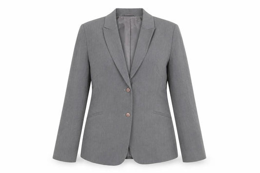 Front view of Next women’s grey polyester jacket blazer, size UK 10