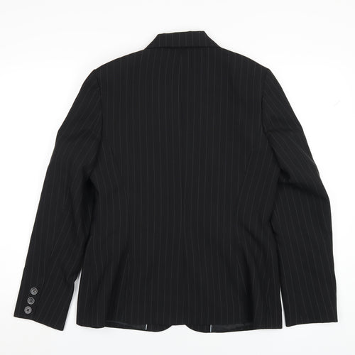Dorothy Perkins Womens Black Striped Polyester Jacket Blazer Size 14