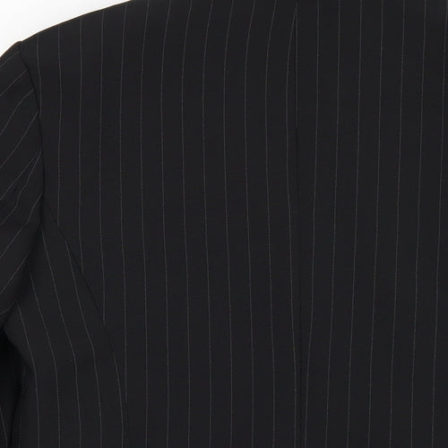 Dorothy Perkins Womens Black Striped Polyester Jacket Blazer Size 14