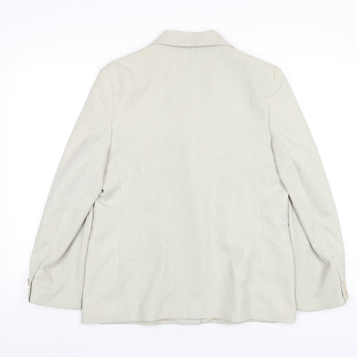 Klass Womens Beige Polyester Jacket Blazer Size 14