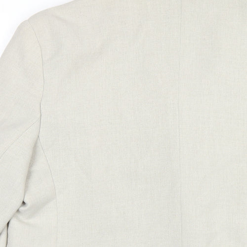 Klass Womens Beige Polyester Jacket Blazer Size 14