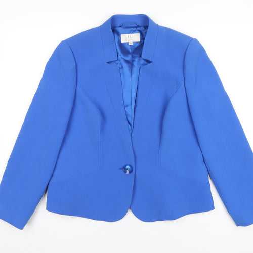 CC Womens Blue Jacket Blazer Size 14 Button