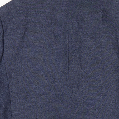 Cedar Wood State Mens Blue Polyester Jacket Blazer Size 38 Regular