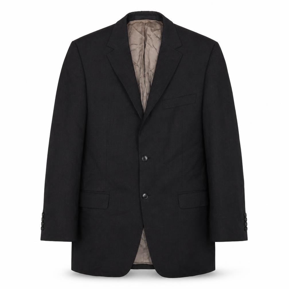 Front view of Marks & Spencer men’s grey wool jacket blazer, size 40, regular