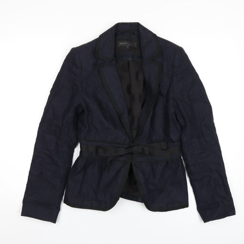 NEXT Womens Blue Jacket Blazer Size 8 Hook & Eye