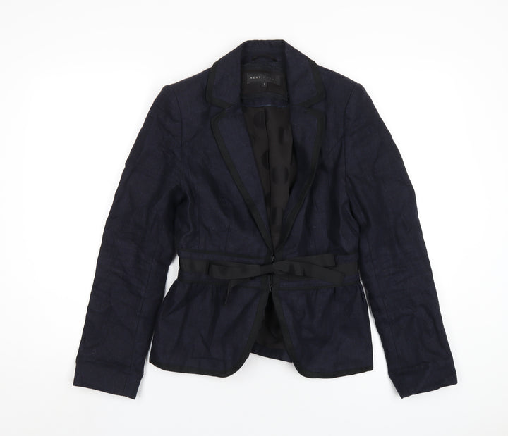 NEXT Womens Blue Jacket Blazer Size 8 Hook & Eye