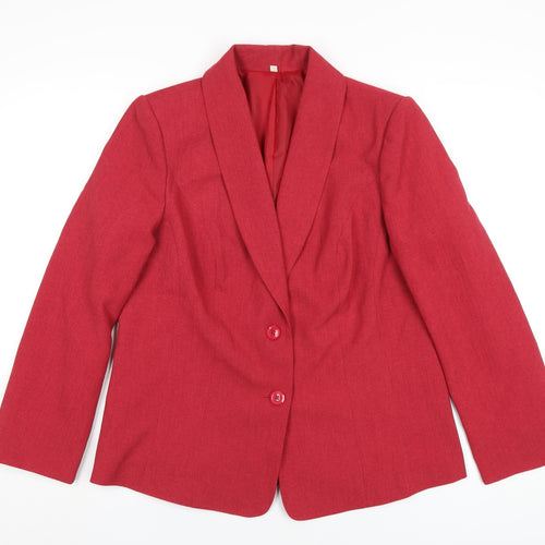 EWM Womens Red Jacket Size 14 Button