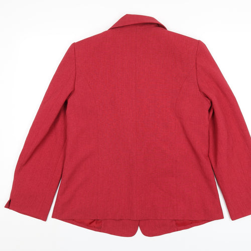 EWM Womens Red Jacket Size 14 Button