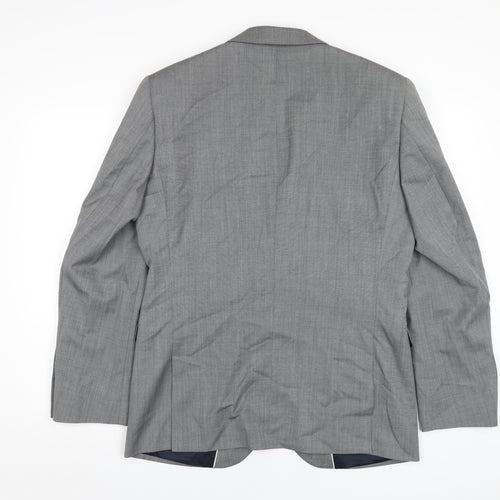 NEXT Mens Grey Wool Jacket Blazer Size 40 Regular