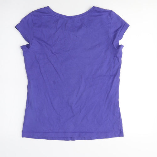 Adidas Purple Women's T-Shirt Crew Neck Size S Casual