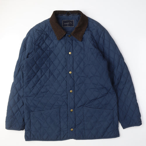 Mountain Life Men's Blue Quilted Jacket, M, Outdoor Casual