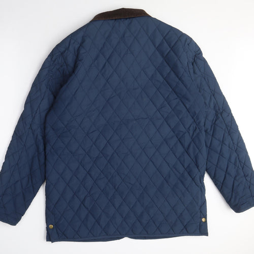 Mountain Life Men's Blue Quilted Jacket, M, Outdoor Casual