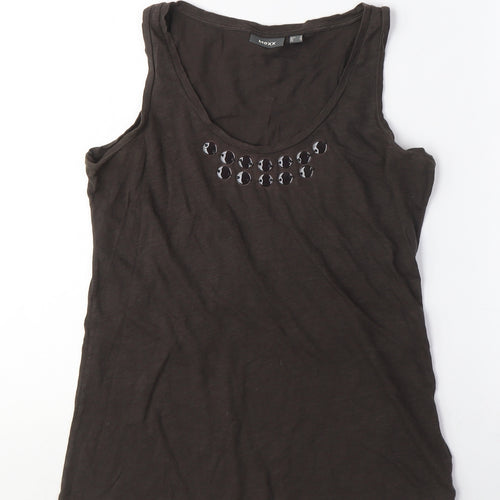 Mexx Women's Black Studded Scoop Neck Tank Top M