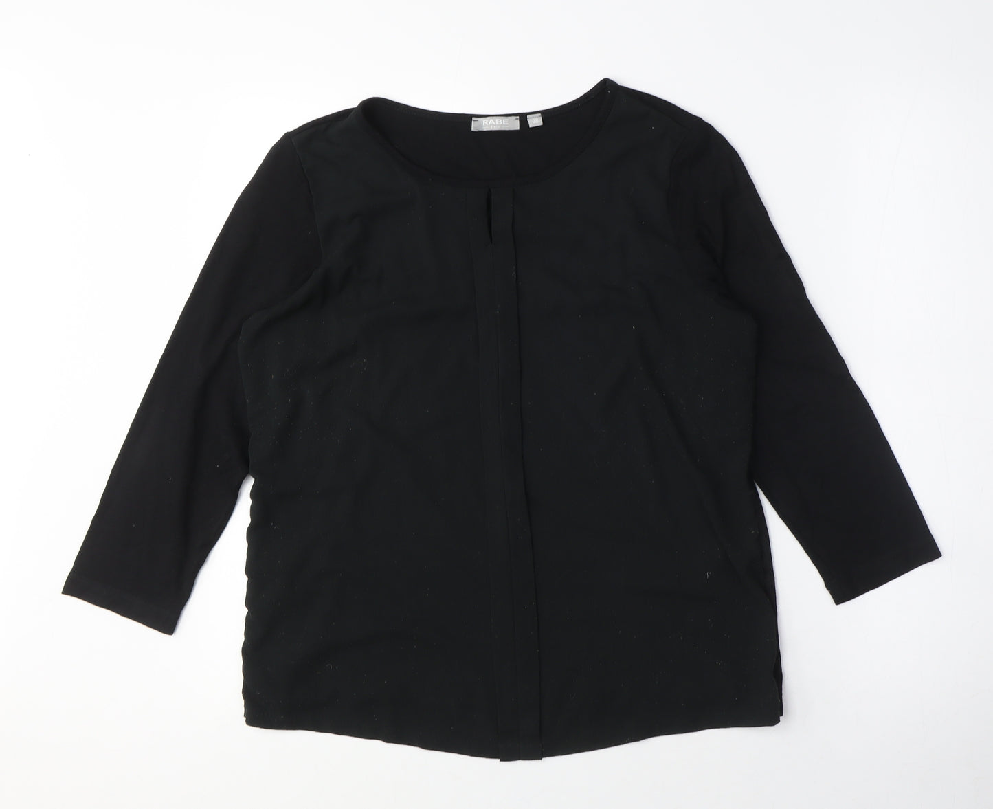 Rabe Women's Black Basic Blouse 3/4 Sleeve Size 10