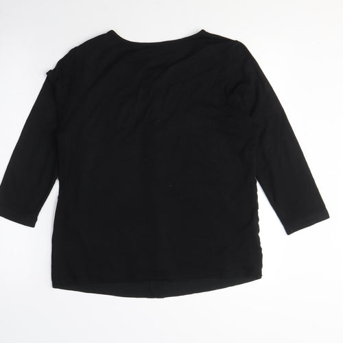 Rabe Women's Black Basic Blouse 3/4 Sleeve Size 10