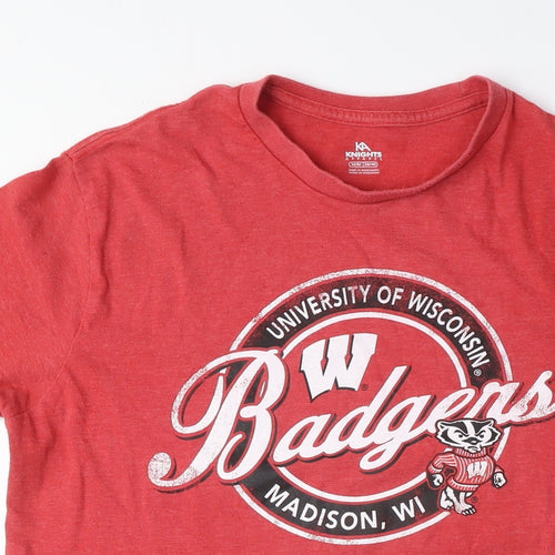 Knights Apparel Men’s Red Badgers University T-Shirt L