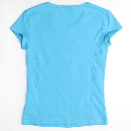 Adidas Women's Blue V-Neck Athletic T-Shirt Medium