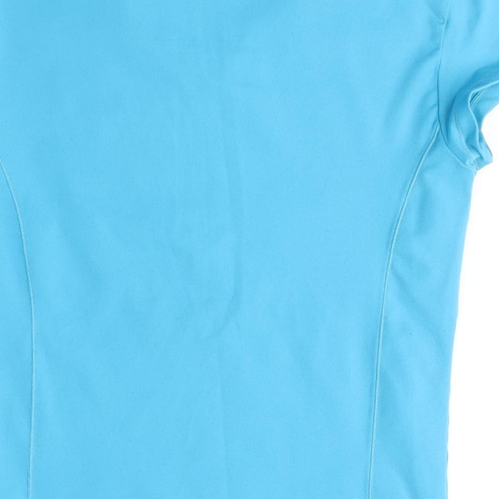 Adidas Women's Blue V-Neck Athletic T-Shirt Medium
