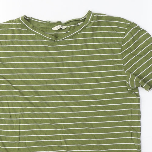 Jack Wills Unisex Green Striped T-Shirt M
