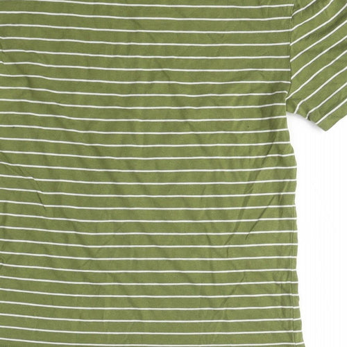 Jack Wills Unisex Green Striped T-Shirt M
