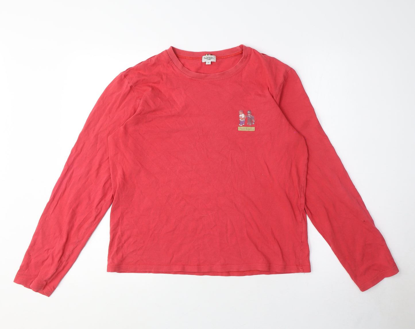 Paul Smith Red Unisex T-Shirt, Size S, Long Sleeve