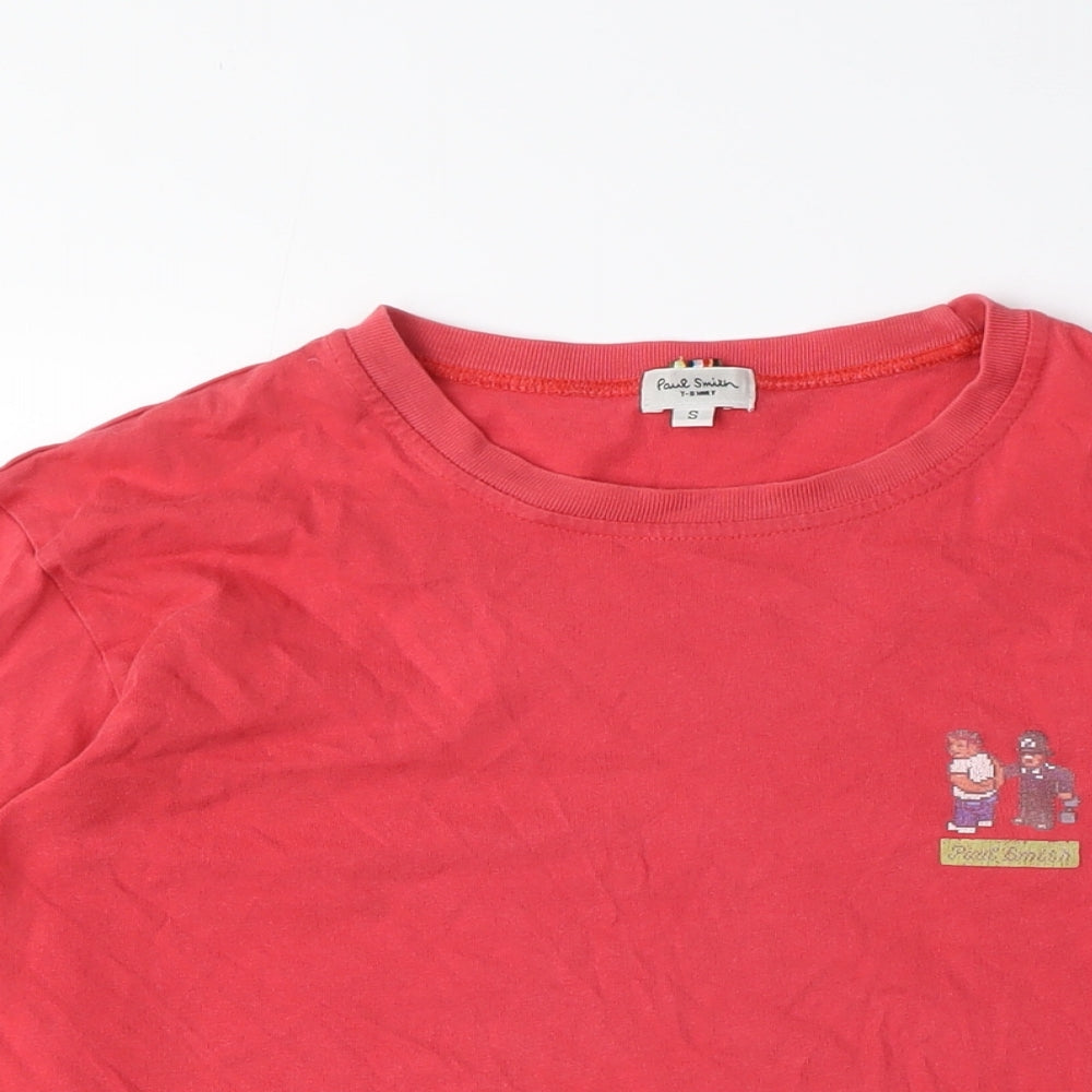 Paul Smith Red Unisex T-Shirt, Size S, Long Sleeve