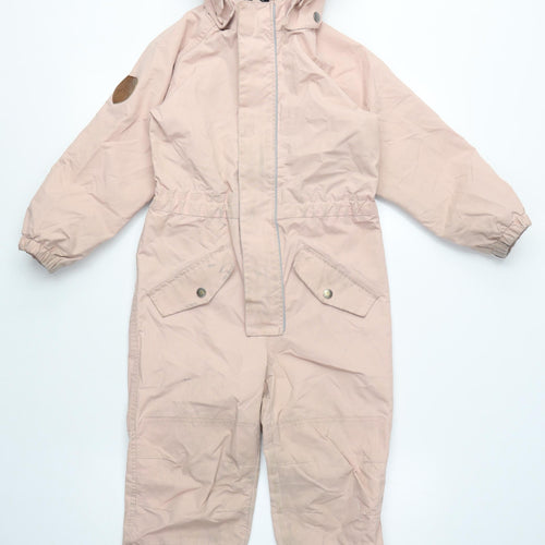 Kuling Girls Pink Snowsuit 4-5 Years, Hooded, Waterproof