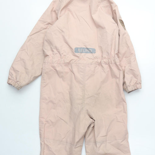 Kuling Girls Pink Snowsuit 4-5 Years, Hooded, Waterproof
