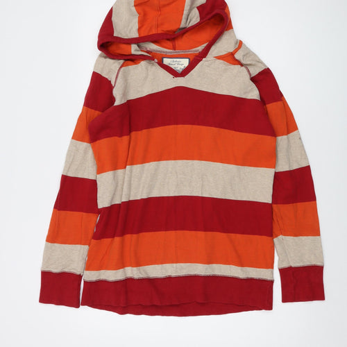 Store Twenty One Womens Multicoloured Striped Cotton Pullover Hoodie Size 18 Pullover