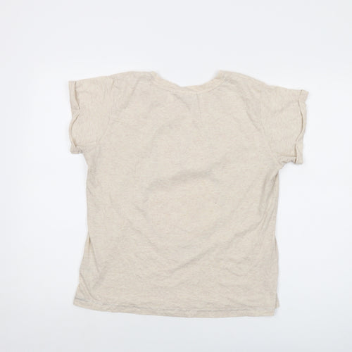 Miffy Womens Beige Cotton Basic T-Shirt Size 10 Crew Neck