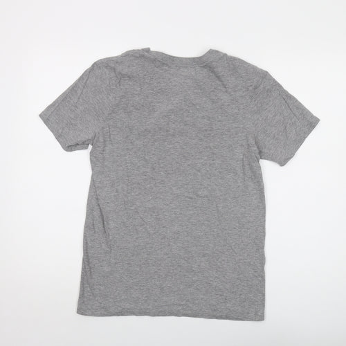 Nike Mens Grey Polyester T-Shirt Size S Crew Neck